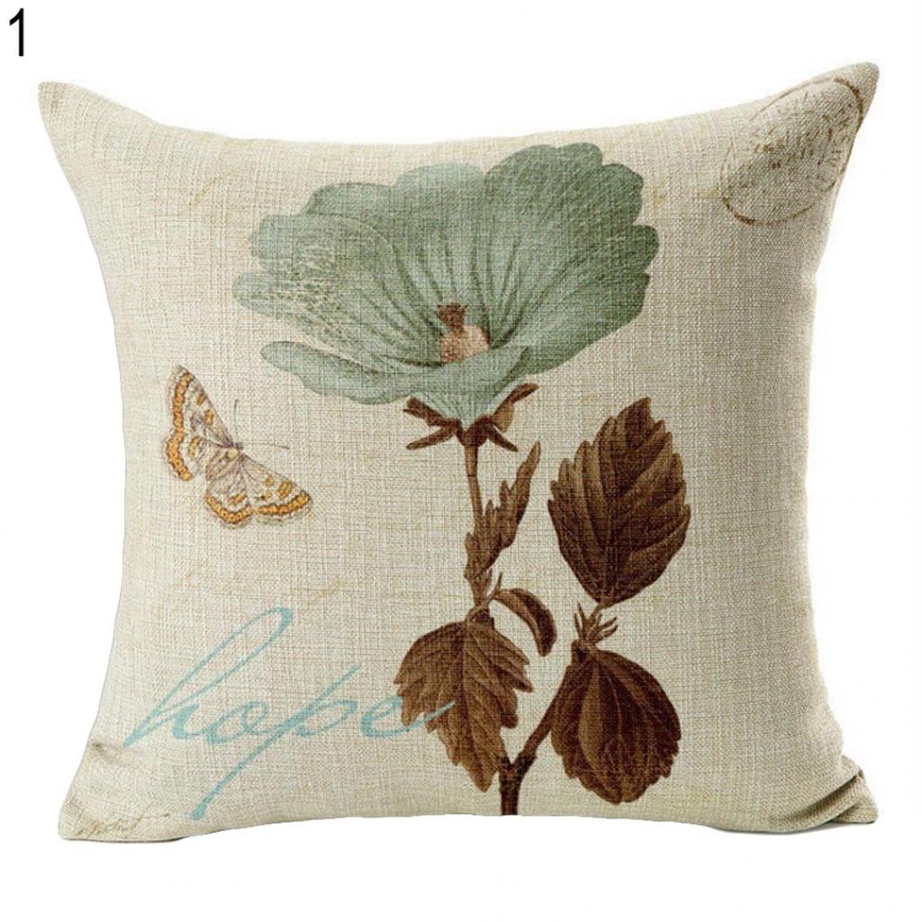 Винтажная наволочка в цветочном стиле для кровати, дивана, квадратная накидка на подушку, домашний декор KTY