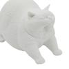 DYS 3D-печатная милая пухлая фигурка зевающего кота, черно-белая, широкое устойчивое основание против опрокидывания, настольный декор для зоомагазина, спальни и День рождения любимого человека
