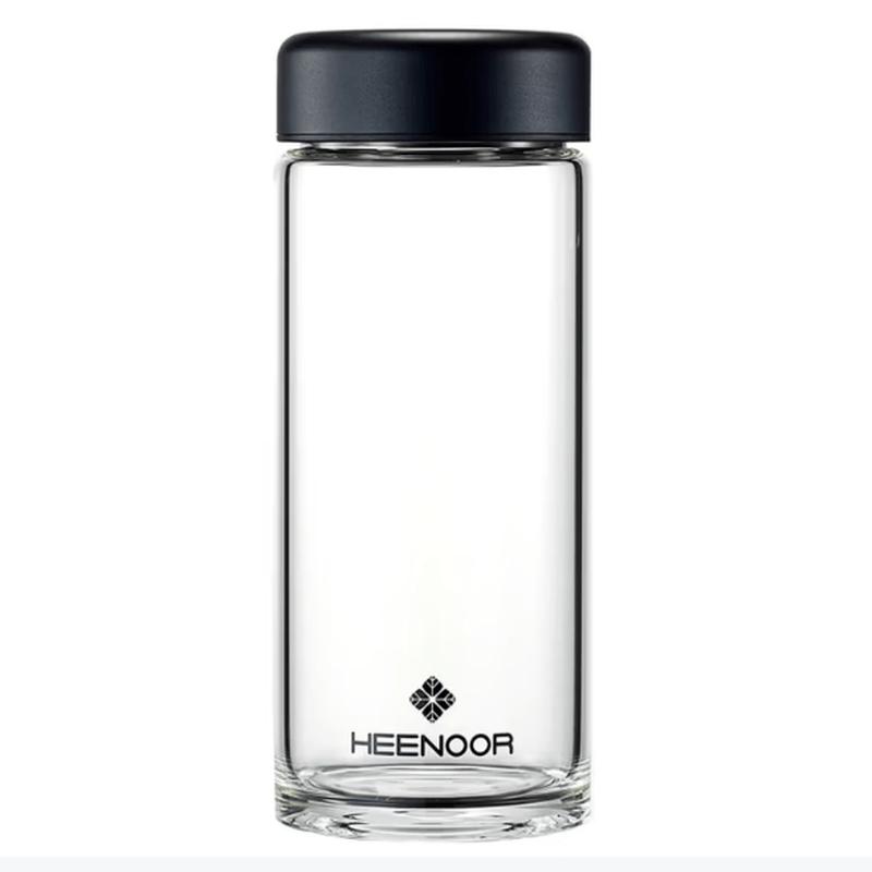 Heenoor Men's Large Capacity Glass Tea Cup with Lid