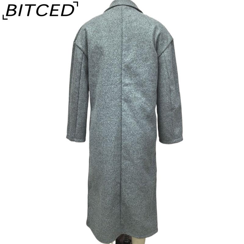 BITCED Women's Multi-Colour Multi-Size Wool Twill Trench Coat