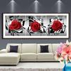 Huacan Red Rose 5D DIY Full Drill Diamond Painting 3-pictures Combination Kits