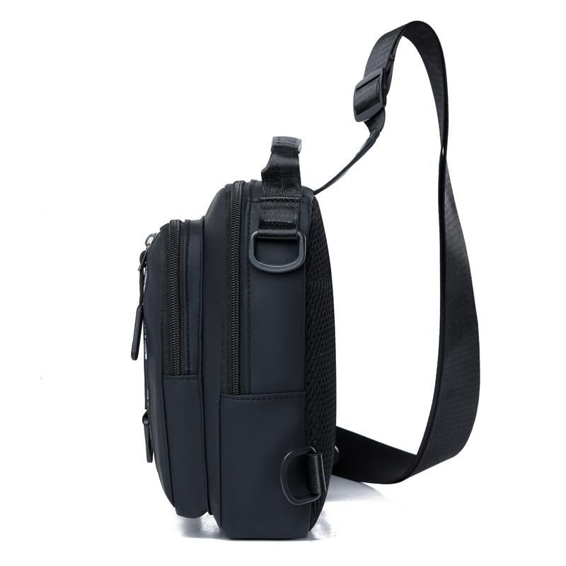 Многофункциональная сумка через плечо для мужчин с зарядкой через USB, нагрудная сумка для коротких поездок, водонепроницаемая сумка через плечо большой емкости