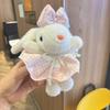 19cm Rabbit Pendant Soft Plush Rabbit Key Ring Lovely Plush Keychains  Girls Gift