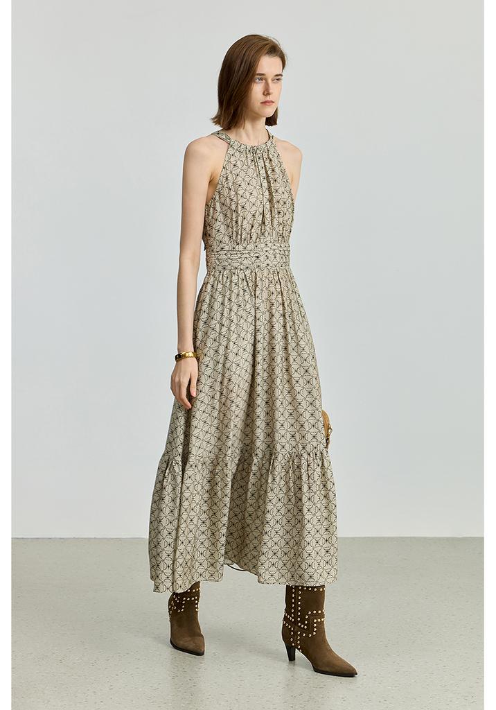 LILY Women's Mulberry Silk Old Flower Dress