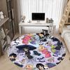 1PC Wednesday Office Round Area Rug, Indoor Mat Suitable For Office, Under Office Chairs Bedroom Living Room Home Decor DT1212019