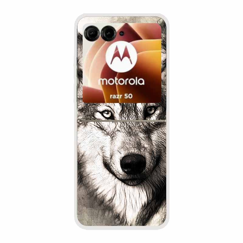 Чехол для Motorola Razr 50 Ultra Пластиковый Жесткий Окрашенный Мультяшный Прозрачная Задняя Крышка Чехол для Motorola Razr 50 5G Жесткий ПК Чехол 50