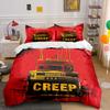 Red Retro Radiohead Bedding Set Bedding Duvet Cover Set Duvet Cover Pillowcases  (1*Duvet Cover 2*Pillowcases, without duvet insert)