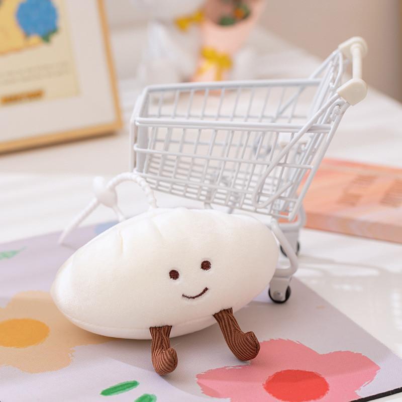 Dumpling Plush Steamed Buns Keychain Backpack Pp Cotton Stuffed Animal Gift Toy