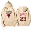 2026 Fleece-Lined Hoodie Chicago Bulls NBA 23 Sportswear Unisex Oversized Casual Sweatshirt