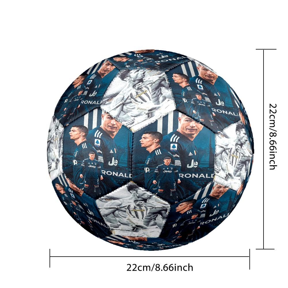 Ronaldo's Juventus Jersey Size 5 Soccer Football Machine Sewn Indoor/Outdoor Universal Football Unique Gift for Soccer Lovers