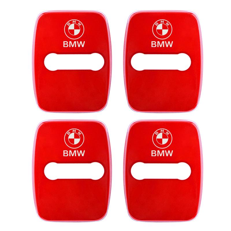 For BMW M X1 X3 MSG958 4PCS Car Door Lock Cover For BMW 1 2 3 5 7 Series M POWER X1 X3 X5 X6 G20 Stainless Steel Protective Cover Accessories