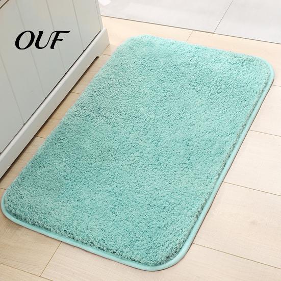 Bathroom Accessory Thick Plush Bath Rug, Extra Soft Absorbent Non Slip Entryway Doormat Fluffy Microfiber Shower Rug for Floor/Tub, 24 x 16 Inch Water