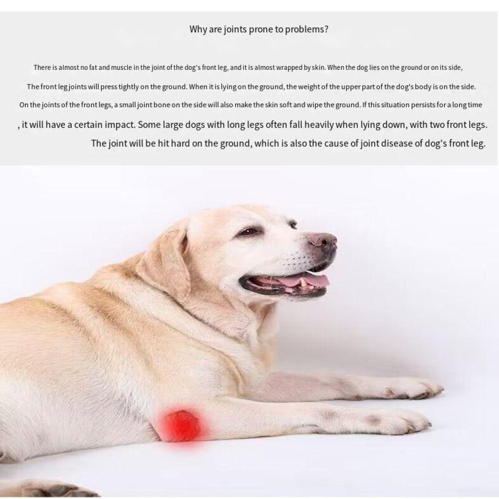 Защита ноги собаки от травм – Мягкий дышащий суставной протектор для крупных собак, Повязка на рану колена и ноги (S/M/L/XL, Серый)