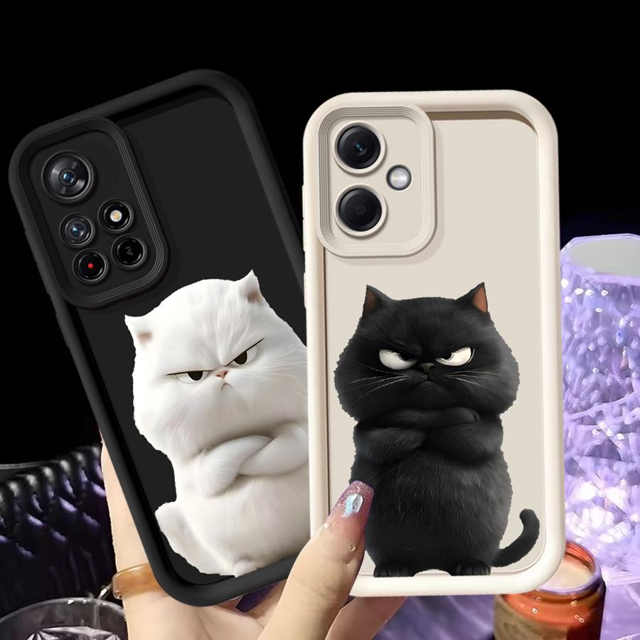 Мультяшный Черно-белый Кот Чехол для Xiaomi Poco F8 X3 NFC C61 C50 C51 X3 Pro Чехол для Телефона