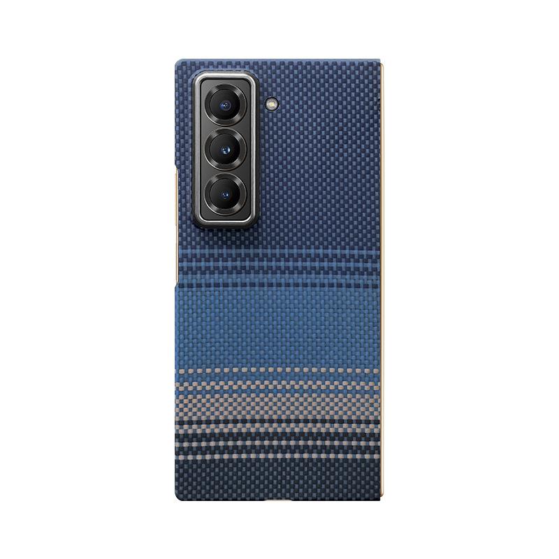Применимо к Samsung W25 настоящий Келаровый чехол для мобильного телефона W25 высококачественный бизнес-арамидный волокнистый противоударный магнитный защитный чехол