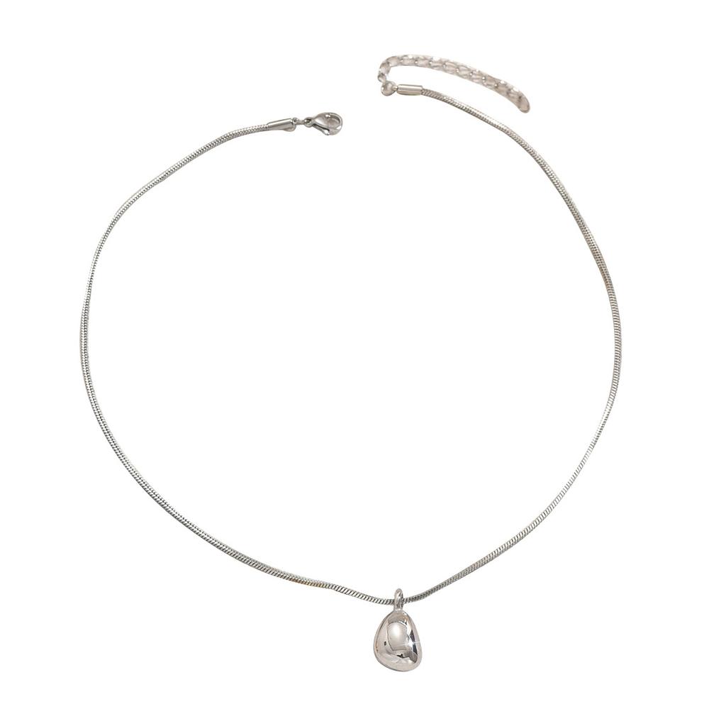 Geometric Light Luxury Women's Necklace Niche Ring Water Drop Design Simple Long Clavicle Chain Popular Necklace Women