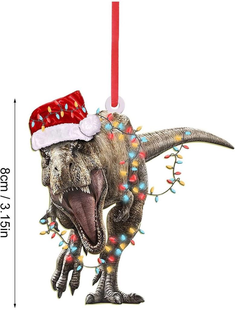 Cute Cartoon Acrylic Dinosaur Car Charm Perfect For Christmas Halloween And Home Decoration