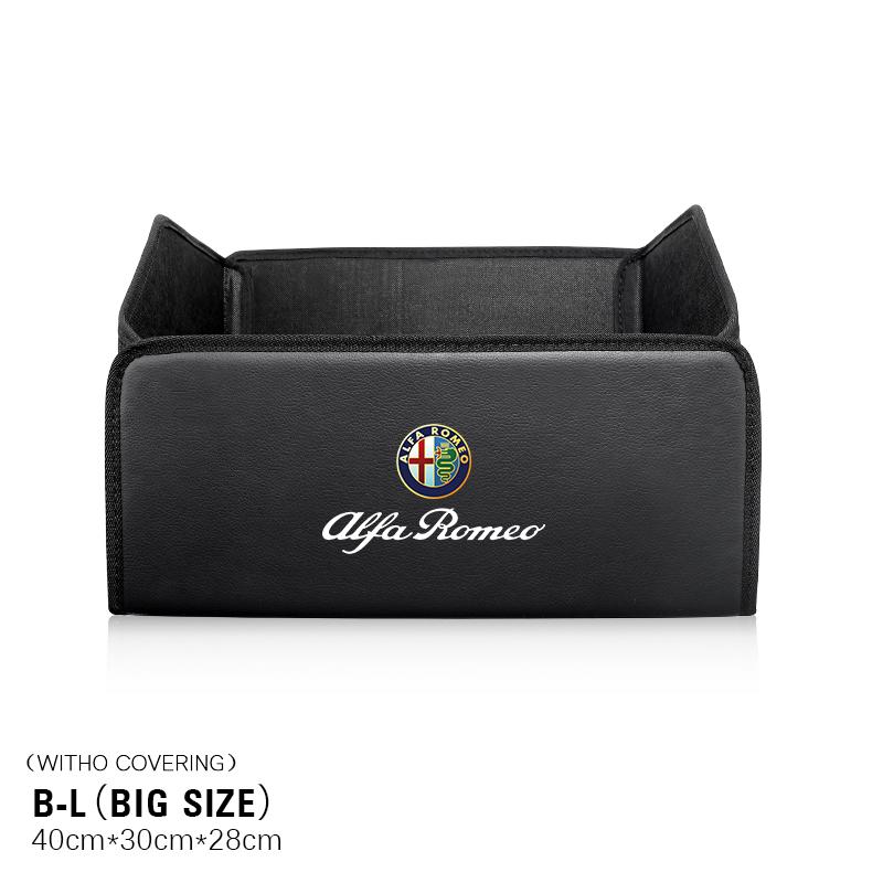 AGU1 Leather Folding Storage Box Car Trunk Tool Organizing Accessories For Alfa Romeo Giulietta Mito 159 Giulia Stelvio 156 147 Brera
