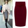 Модные юбки с высокой талией, хлопковая юбка-карандаш большого размера, осенне-зимние юбки
