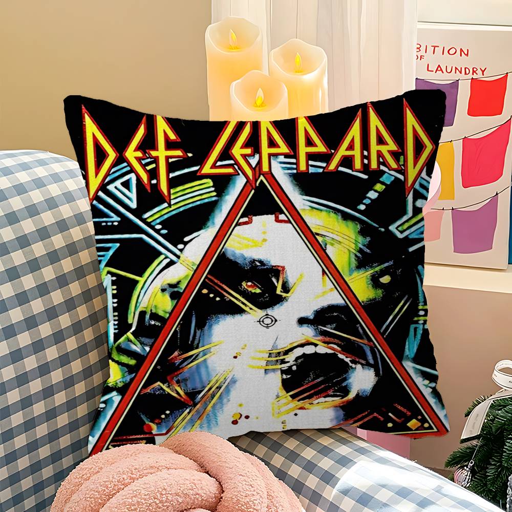 Classic Band D-Def L-Leppard Personalized Picture Text Home Decorative Pillows Household Gifts 45X45Cm