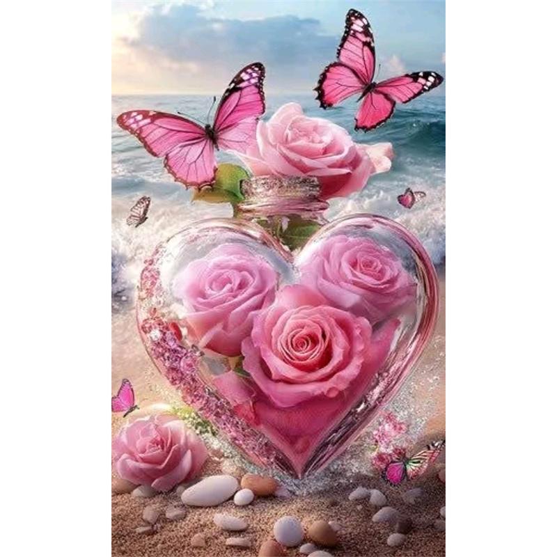 Алмазная картина Пейзаж Вышивка крестом Любовь Бабочка DIY 5D Вышивка Алмазная мозаика Большое искусство Украшение для дома