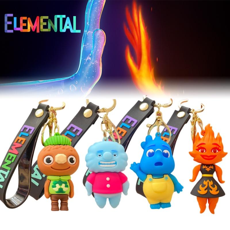 Cute Elemental City Pvc Keychain For Kids And Adults