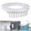 1 Set Curtain Track Accessories Ceiling Curtain Track Bendable Smooth Sliding Room