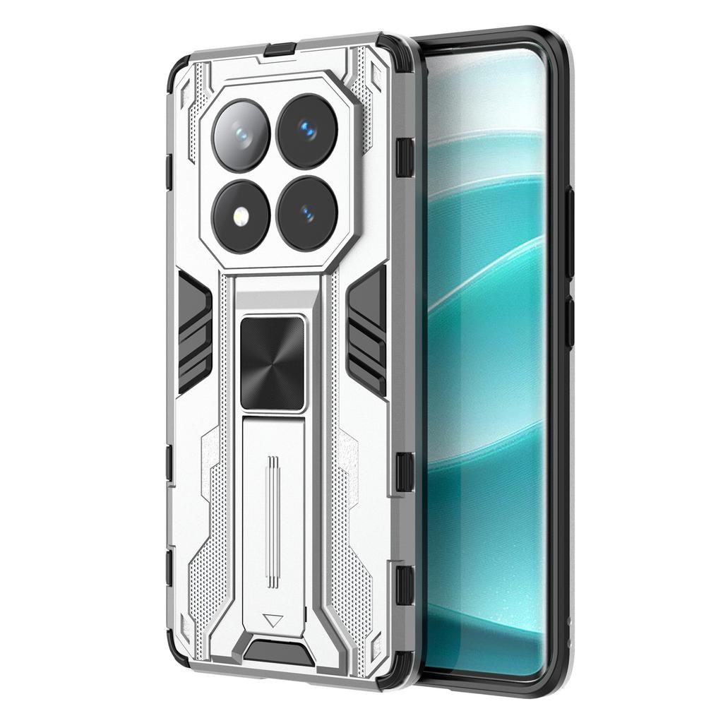 Чехол для Xiaomi Redmi Note 14 Pro 5G/Poco X7 5G, PC + TPU, противоударный чехол для телефона с подставкой