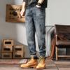 Мужские осенние джинсы большого размера в коровьем стиле, мужские джинсы скинни O-версии в стиле ретро