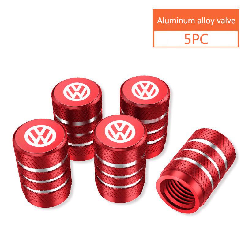 Car Key Chain Zinc Alloy Keychain Car Valve Caps Car Key Ring For VW Volkswagen Polo Passat B5 B6 B7 T4 T5 Golf Car Accessories