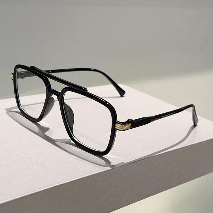 Винтажные квадратные солнцезащитные очки Мужские Модные с двойной переносицей Уличные оттенки Женские Стильный брендовый дизайн Повседневный декор Солнцезащитные очки