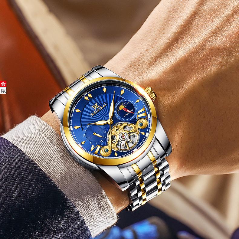 Новые роскошные мужские часы высшего бренда с коробкой, автоматические водонепроницаемые мужские механические часы
