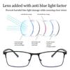 New Fashion Metal Square Ultra Light Eyeglasses Myopia Glasses Vision Care Blue Light Blocking