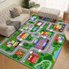 Игровой ковер с дорожным движением для детской комнаты, развивающий коврик с дизайном дорог, прочный напольный коврик для игры с игрушечными машинками и транспортными средствами, придверный коврик