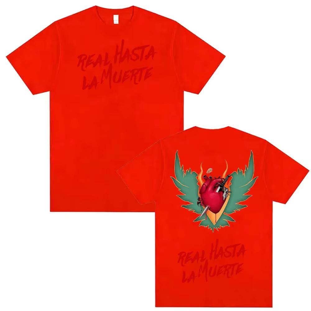 Anuel AA Rhlm 2 Real Hasta La Muerte Print T Shirt Men Women Vintage Pop Music Tshirt Springsummer pure Cotton Streetwear