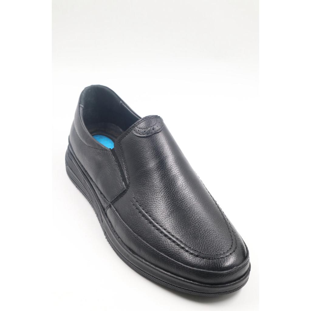 Мужские ультра удобные гелевые черные повседневные туфли для пап из натуральной кожи