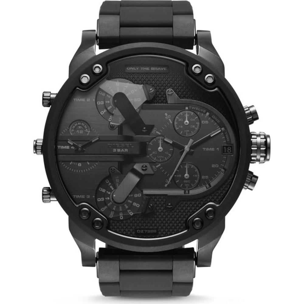 Diesel DZ7396 men's watch Black strap Black dial 57mm + box