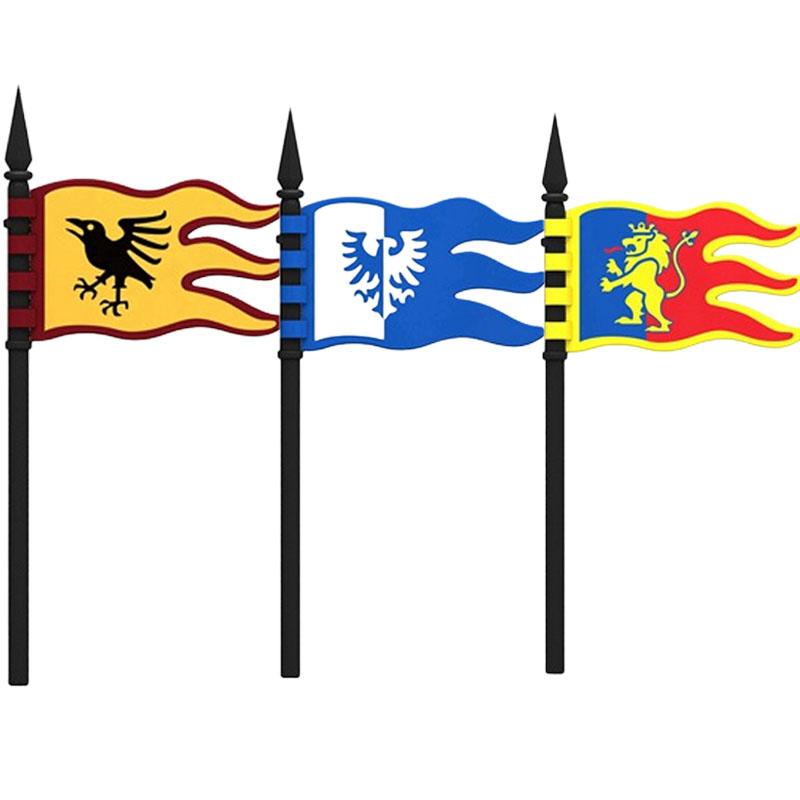 Набор средневековых строительных блоков с солдатами, лошадьми и настраиваемой броней для детей от 6 лет