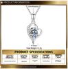 Sterling Silver Heart-Shaped Moissanite Necklace - Elegant and Versatile Pendant