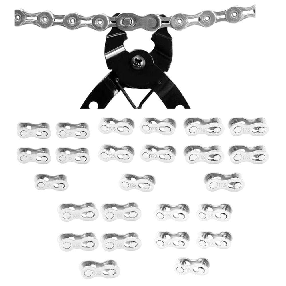 5Pairs 6/7/8/9/10/11/12 Speed Connector Joints Silver Quick Unbuckle Bicycle Accessories