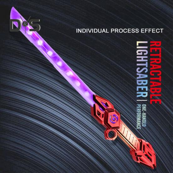 Детская светящаяся игрушка-световой меч со специальными звуковыми эффектами, многоцветный светящийся длинный меч, реалистичная рукоятка, подарок для детей, ролевая игра, развлечение