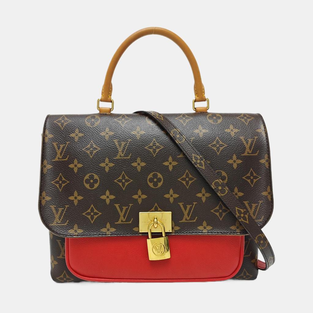 [Pre-Owned] Marignan Monogram Leather Lock Messenger Bag - Good #1W3TNUI