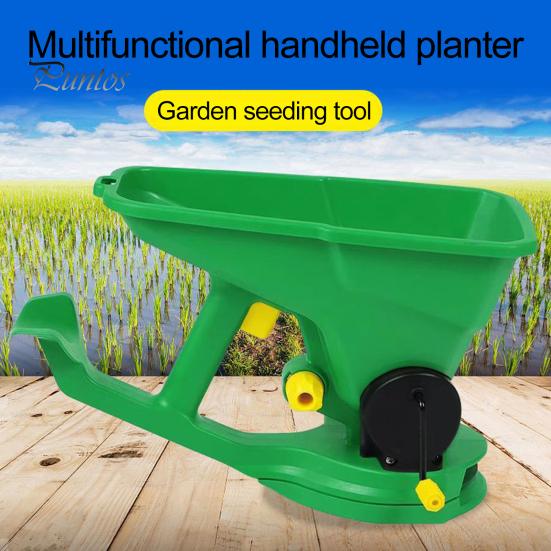 Ручная сеялка 1,5 л, 5-ступенчатая портативная садовая сеялка, простая в использовании, энергосберегающая сеялка, бесшумная сеялка большой емкости для садовой газонной фермы
