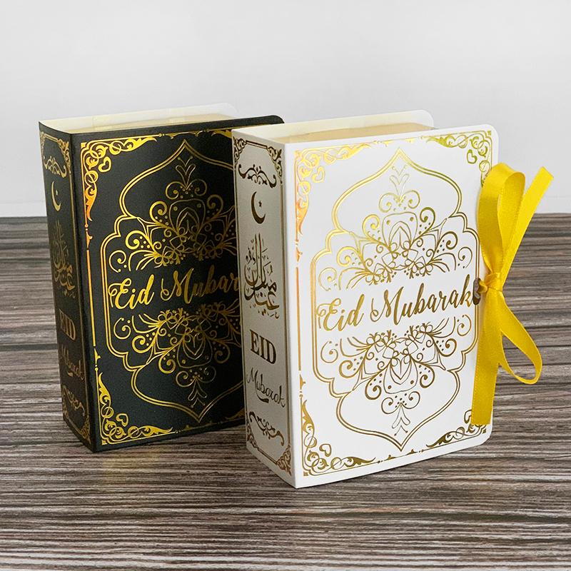 5 шт./лот в форме книги коробки шоколадных конфет Мубарак Рамадан декор подарочная упаковка коробка исламский мусульманский фестиваль принадлежности для вечеринок