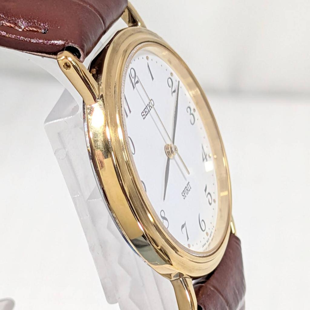 SEIKO SPIRIT Мужские часы на батарейке с ремешком, Заменены, Состояние, Z-19