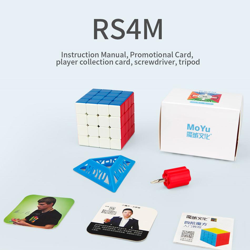 RS4M 2020 Magic Cube Magnetic Moyu RS4 M 4x4x4 Cubo Magico RS4M 4x4 Magnetic Cube SpeederCube Puzzle Toys for Children Gift