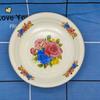 Обеденная тарелка, фарфоровая тарелка большой емкости с цветочным узором, изящная закуска, сервировка еды, эмалированное блюдо
