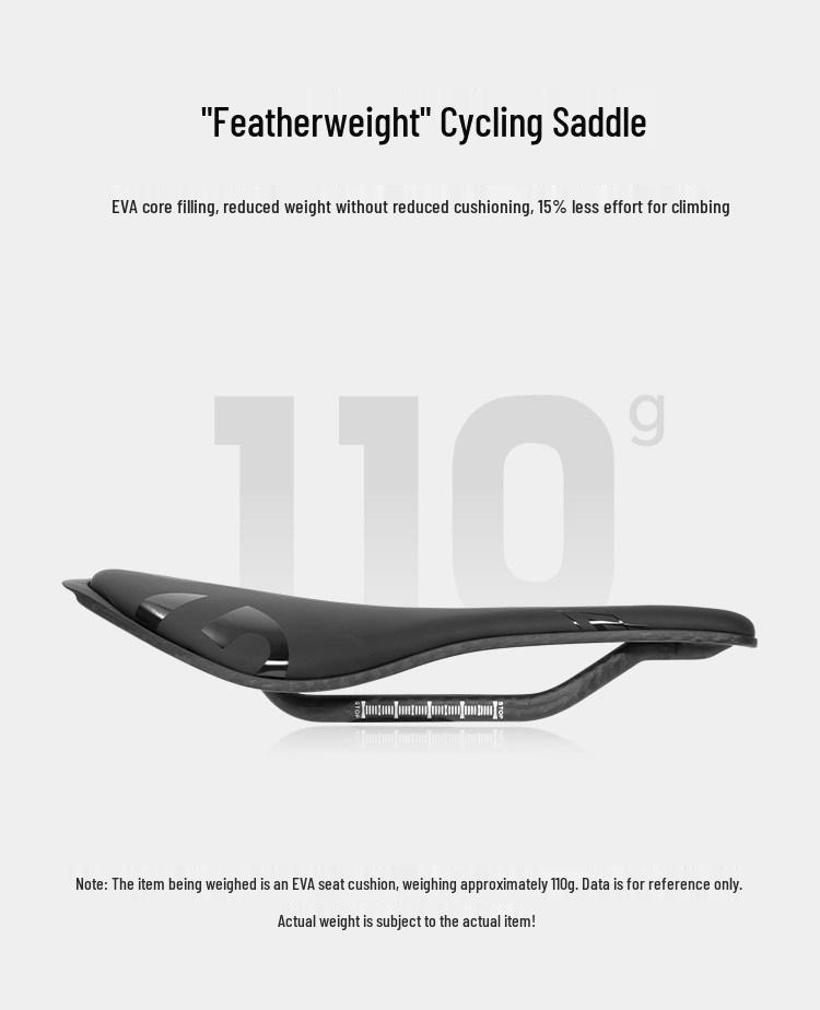 TOSEEK Carbon Fiber 3D Printed Bike Saddle Q11 - Super Light EVA Road & Mountain Seat