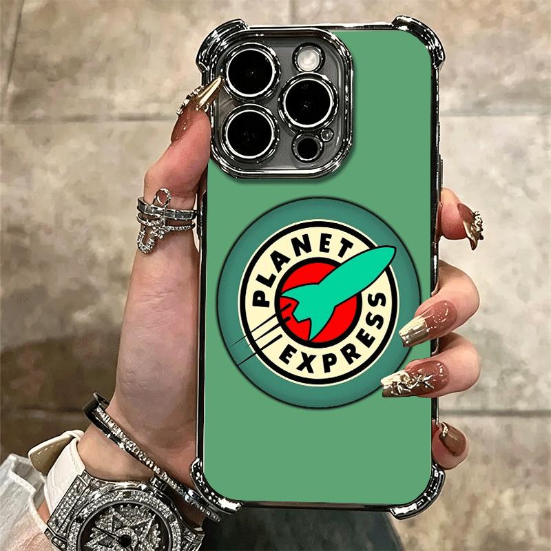 Futurama Планета Экспресс Покрытие Чехол для Телефона Для Iphone 16 17 Pro Max Air 16E 14 15 Plus 12 13 Mini Противоударный Покрытие-Подушка Безопасности