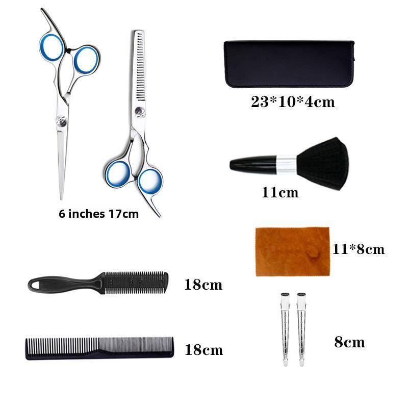 Professional Hair Cutting Scissors Set 10 Piece Straight Thinning Shears Kit Barber Salon Tool